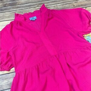 Vibrant Pink Midi Dress